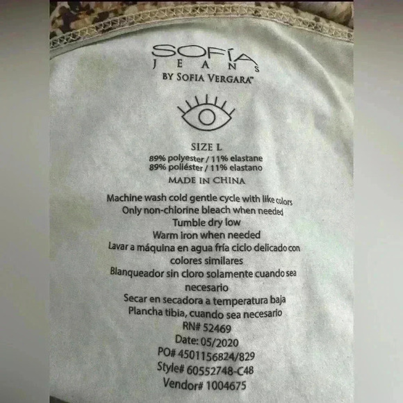 Sofia Jeans by Sofia Vergara Women's Long Sleeve Printed Bodysuit (449) - Picture 15 of 15